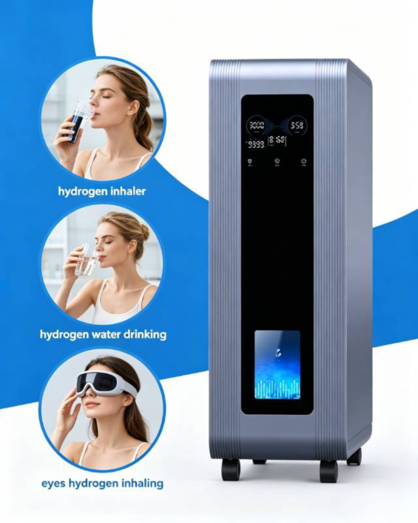 multi-functional hydrogen therapy device for inhalation, water and eye use