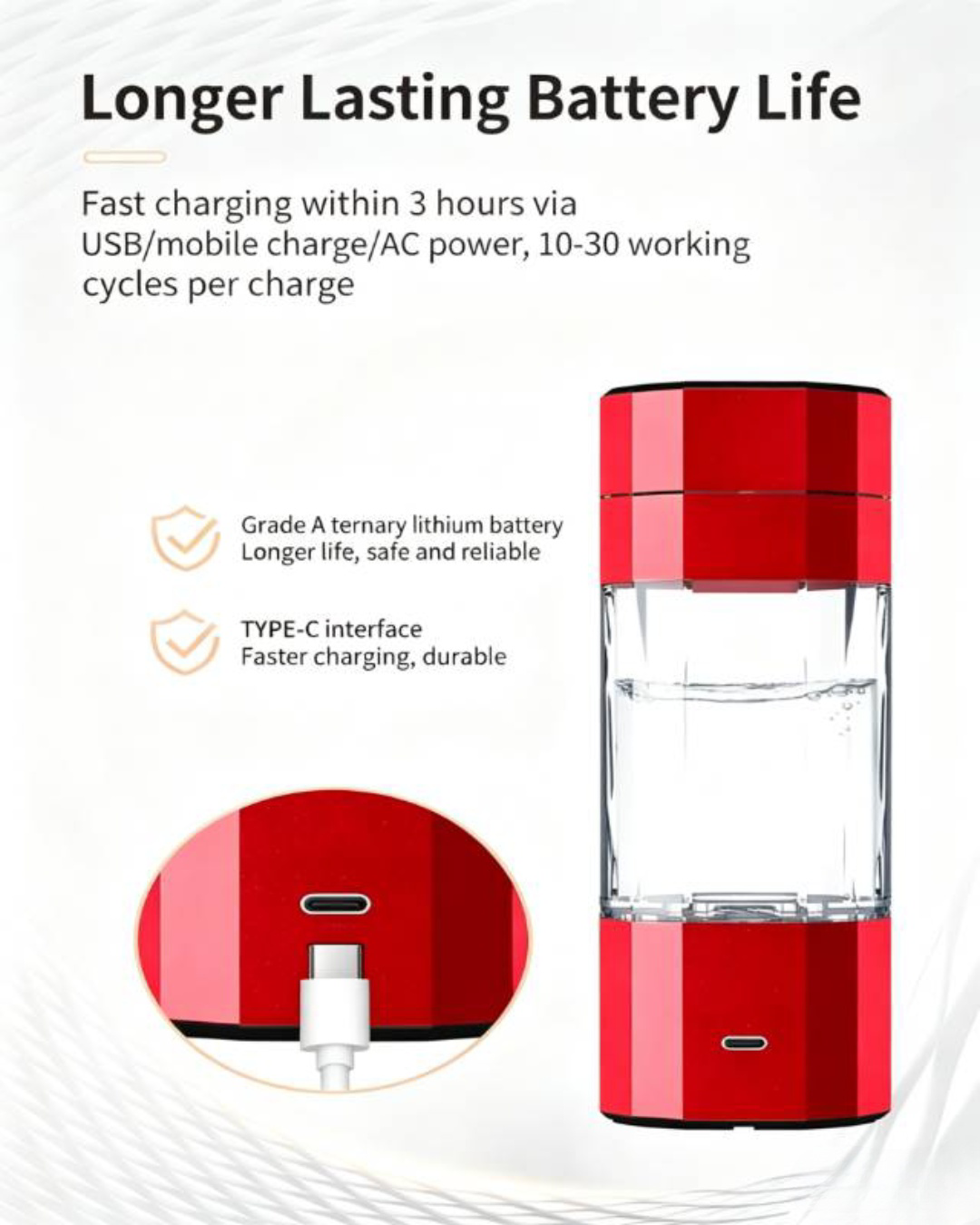 Long Battery Life & Fast Charging